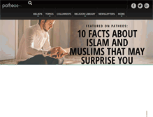 Tablet Screenshot of patheos.com